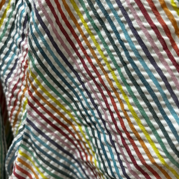 J. Crew rainbow seersucker peplum top - Picture 5 of 5